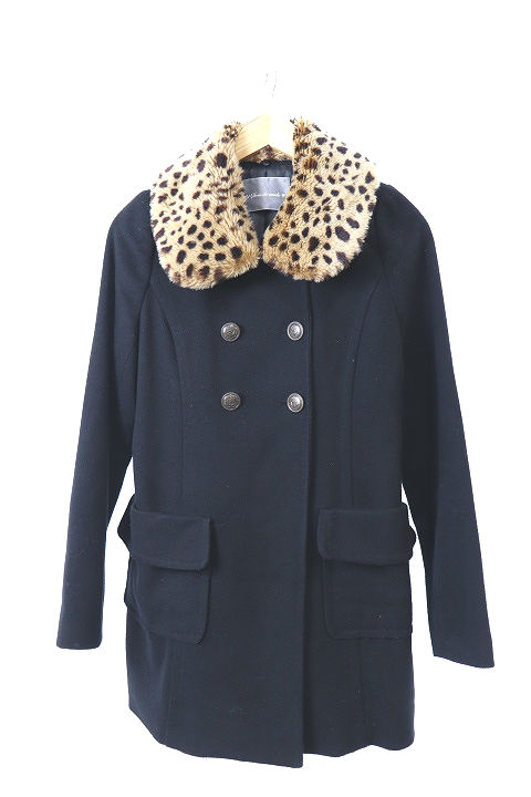 中古 トランテアン ソン ドゥ モード ピーコート Pコート ロング フェイクファー レオパード 38 黒 ブラック レディースの通販はau Pay マーケット ブランド古着のベクトル