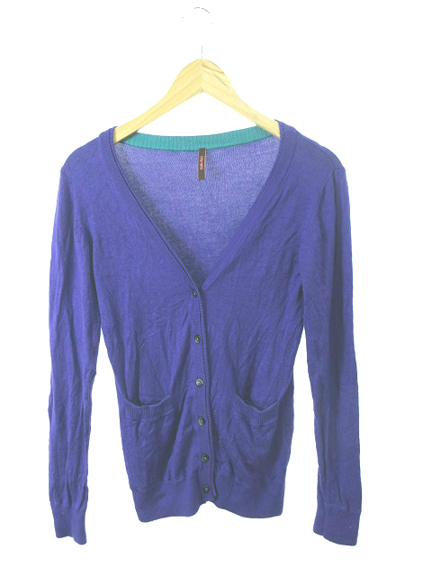 中古 179 Wg カーディガン ニット Vネック 長袖 Free 紫 パープル M2s レディースの通販はau Pay マーケット ブランド古着のベクトル