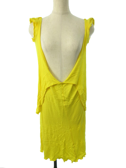 中古 ディーゼル Diesel ワンピース ひざ丈 ノースリーブ Vネック プリント 黄色 イエロー Rk6 レディースの通販はau Wowma ブランド古着のベクトル