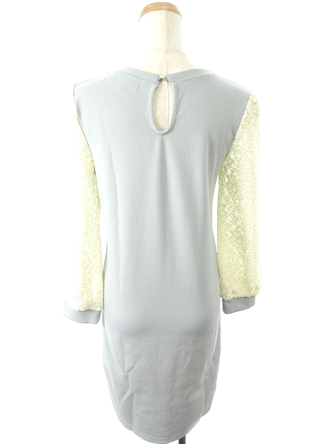 中古 ロペピクニック Rope Picnic ワンピース ひざ丈 長袖 切替 レース 38 水色 ブルー 白 ホワイト Su10 レディースの通販はau Pay マーケット ブランド古着のベクトル