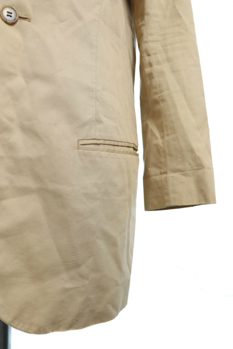 タイムセール 中古 バナーバレット Banner Barrett ジャケット 薄手 36 ベージュ系 日本製 ストレッチ ポケット ボタン 無地 レディース ベクトル 古着 26