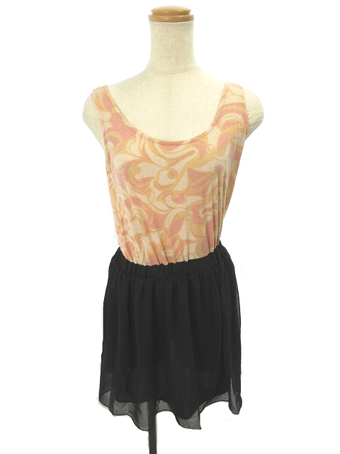 中古 ダチュラ Datara ワンピース ミニ ノースリーブ チュール 総柄 F 黒 ブラック Rk1 レディースの通販はau Pay マーケット ブランド古着のベクトル