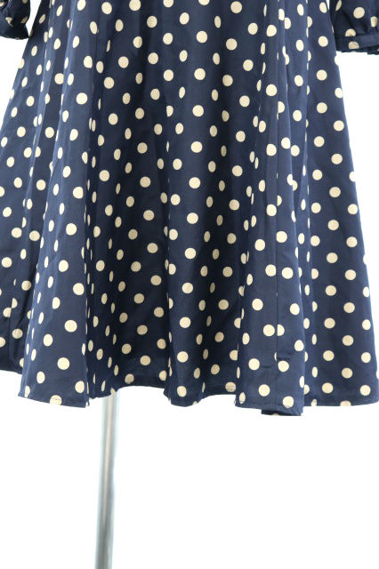 中古 ダズリン Dazzlin ワンピース ラウンドカラー ミニ Aライン ドット 七分袖 M 紺 ネイビー Mk レディースの通販はau Pay マーケット ブランド古着のベクトル