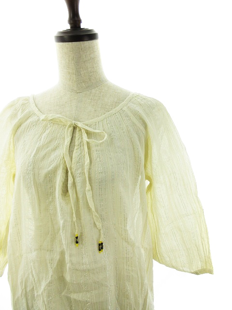 中古 ナバアサナ Navasana ワンピース チュニック 七分袖 総柄 白 ホワイト Mo レディースの通販はau Pay マーケット ブランド古着のベクトル