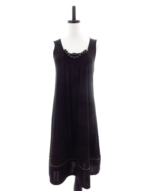 中古 ラシュッド La Sud ワンピース ひざ丈 ノースリーブ ライン 9 黒 ブラック Ck レディースの通販はau Pay マーケット ブランド古着のベクトル