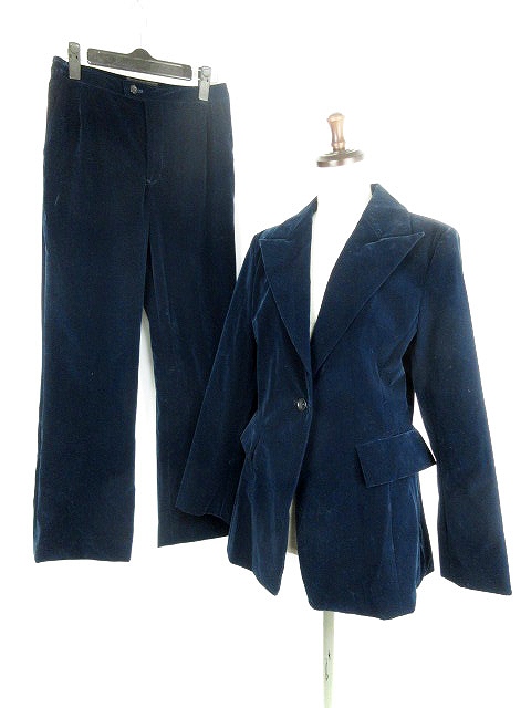 中古 ビギ Bigi スーツ セットアップ 上下 ジャケット シングル パンツ 42 ベロア 無地 青 ブルー M2 メンズの通販はau Pay マーケット ブランド古着のベクトル