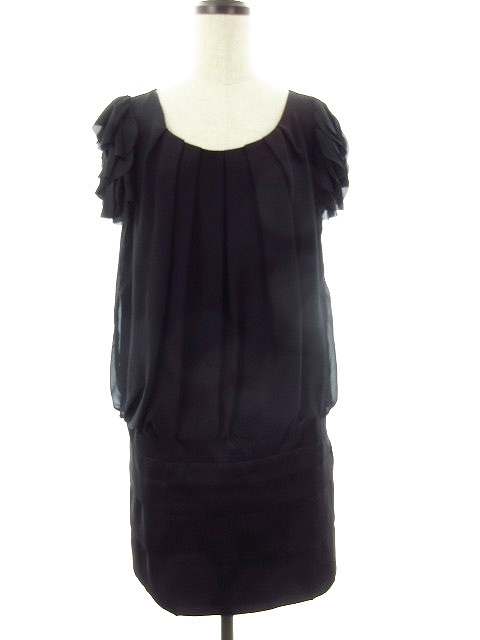 中古 レイビームス Ray Beams ワンピース ミニ 半袖 フリル 黒 ブラック M2 レディースの通販はau Pay マーケット ブランド古着のベクトル