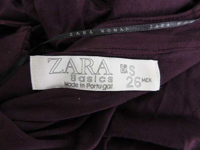 中古 ザラ ベーシック Zara Basic ワンピース ミニ 七分袖 無地 S 紫 パープル M2 レディースの通販はau Pay マーケット ブランド古着のベクトル