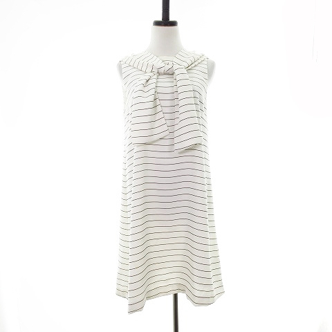 中古 フレイアイディー Fray I D ワンピース ひざ丈 ノースリーブ ボーダー 1 白 ホワイト Mo レディースの通販はau Pay マーケット ブランド古着のベクトル