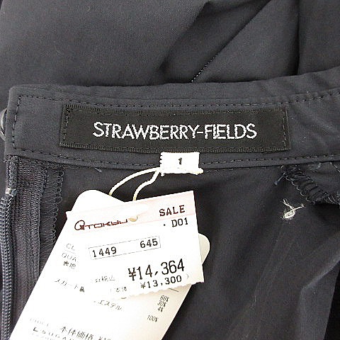 中古 未使用品 ストロベリーフィールズ Strawberry Fields ワンピース ミモレ丈 ノースリーブ 1 紺 レディースの通販はau Pay マーケット ブランド古着のベクトル