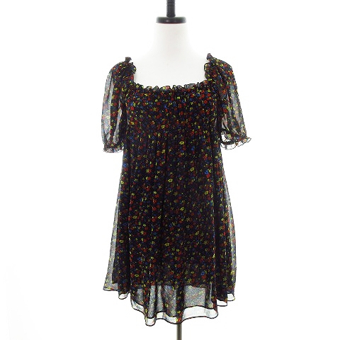 中古 マウジー Moussy ワンピース チュニック 半袖 花柄 1 黒 ブラック Mo レディースの通販はau Pay マーケット ブランド古着のベクトル