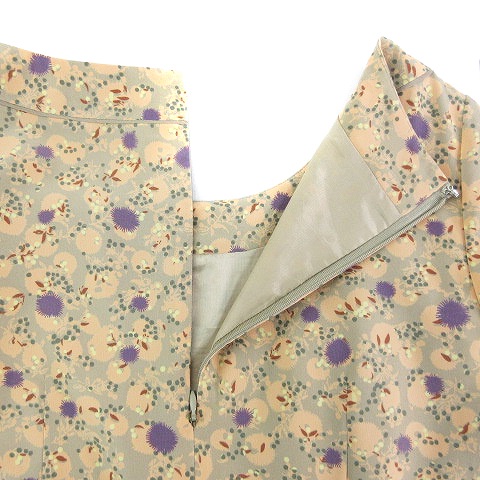 中古 クローラ Crolla ワンピース ひざ丈 七分袖 クルーネック 花柄 36 ベージュ Mo レディースの通販はau Pay マーケット ブランド古着のベクトル