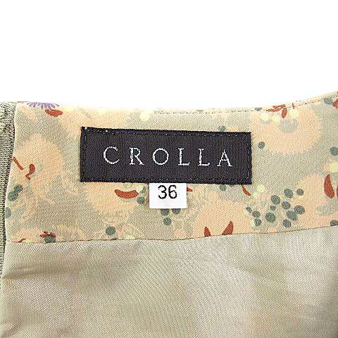 中古 クローラ Crolla ワンピース ひざ丈 七分袖 クルーネック 花柄 36 ベージュ Mo レディースの通販はau Pay マーケット ブランド古着のベクトル