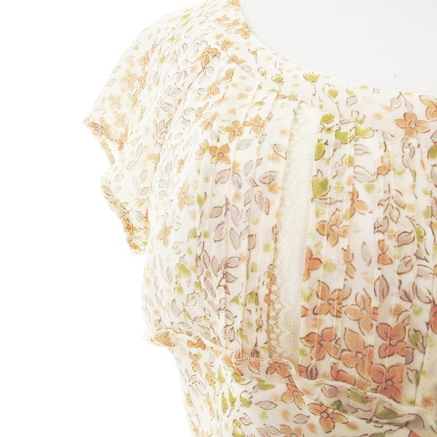 中古 23区 オンワード樫山 ワンピース ロング 半袖 クルーネック 薄手 花柄 レース 38 ベージュ Ck レディースの通販はau Pay マーケット ブランド古着のベクトル