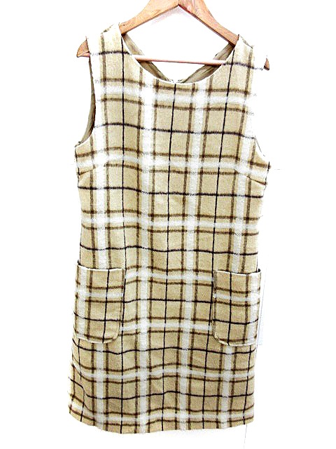 中古 ロペピクニック Rope Picnic ワンピース ジャンパースカート チェック 38 茶 ブラウン Akk15 レディースの通販はau Pay マーケット ブランド古着のベクトル