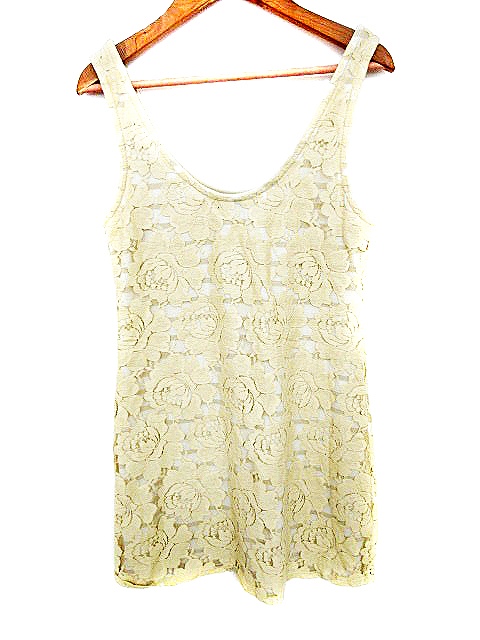 中古 リエンダ Rienda ワンピース チュニック ノースリーブ レース 花柄 ボーダー S ベージュ o31 レディースの通販はau Pay マーケット ブランド古着のベクトル