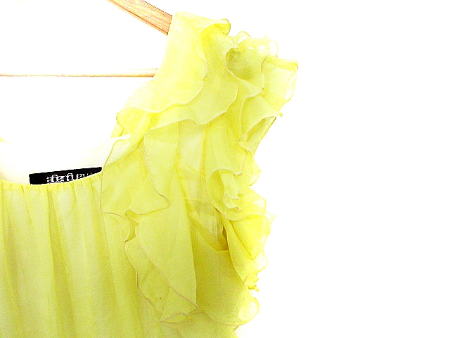 中古 ランゲージ ワンピース ドッキング ミニ 半袖 ツイード フレア 麻混 リネン混 黄色 イエロー o11 レディースの通販はau Pay マーケット ブランド古着のベクトル