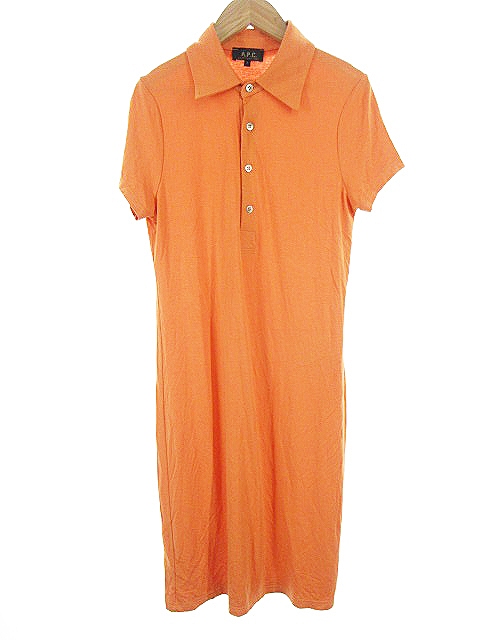 中古 アーペーセー A P C ワンピース シャツ 半袖 ひざ丈 S オレンジ o16 レディースの通販はau Pay マーケット ブランド古着のベクトル