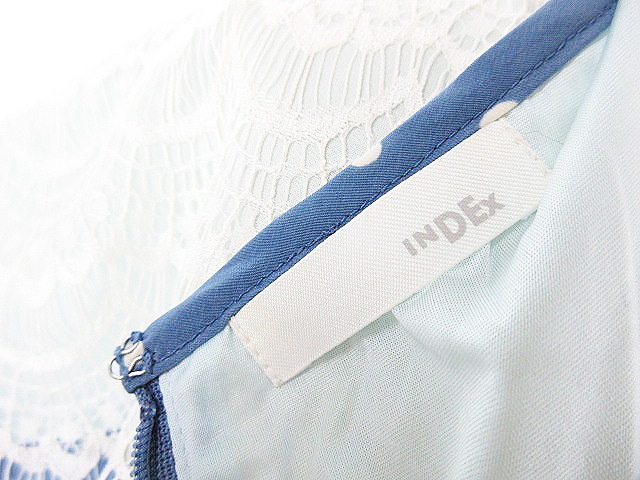 中古 インデックス Index ワンピース 半袖 ひざ丈 ドット レース L 水色 Akk13 レディースの通販はau Pay マーケット ブランド古着のベクトル