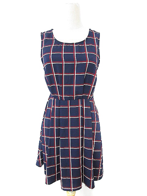 中古 イング Ingni ワンピース ミニ ノースリーブ チェック M 紺色 ネイビー o11 レディースの通販はau Pay マーケット ブランド古着のベクトル