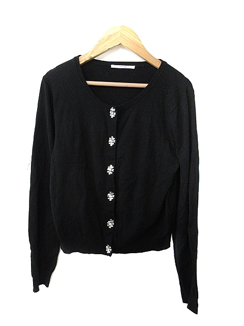 中古 ラボラトリーワーク Laboratory Work カーディガン 長袖 ビジュー M 黒 ブラック Akk レディースの通販はau Pay マーケット ブランド古着のベクトル