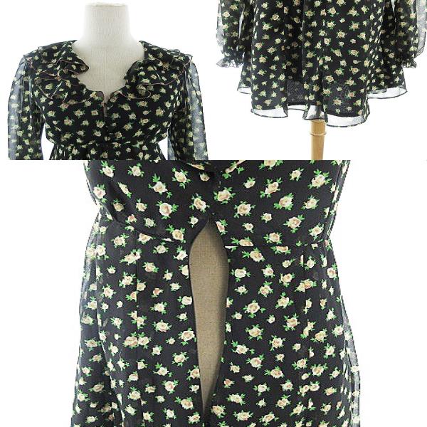 中古 スナイデル Snidel ワンピース ミニ 長袖 花柄 フリル F 黒 ブラック m2 レディースの通販はau Pay マーケット ブランド古着のベクトル