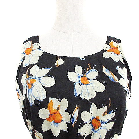 中古 レトロガール Retro Girl ワンピース ミニ ノースリーブ 花柄 M 黒 ブラック m29 レディースの通販はau Pay マーケット ブランド古着のベクトル