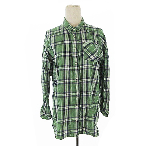 中古 ショコラフィネローブ Chocol Raffine Robe ワンピース チュニック シャツ 長袖 チェック F 緑 グリーンの通販はau Pay マーケット ブランド古着のベクトル