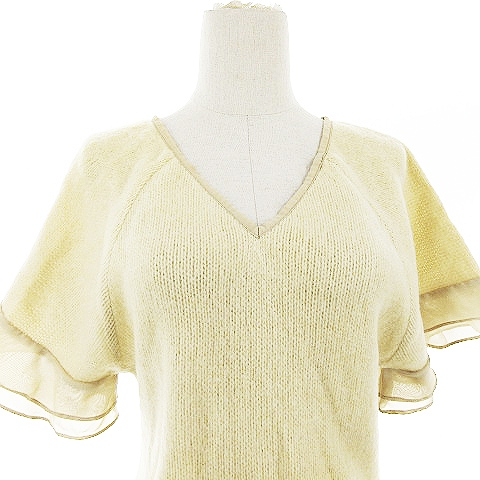 中古 ギムレット Gimlet ワンピース チュニック ニット 五分袖 Vネック M ベージュ m12 レディースの通販はau Pay マーケット ブランド古着のベクトル