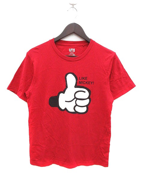 中古 ユニクロ Uniqlo Disney カットソー Tシャツ クルーネック 半袖 プリント S 赤 レッド Ct メンズの通販はau Pay マーケット ブランド古着のベクトル
