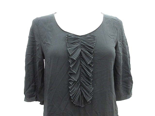 中古 メルチェリア ドレステリア Merceria Dressterior ワンピース ひざ丈 Uネック 七分袖 36 黒 ブラック Yk レディースの通販はau Pay マーケット ブランド古着のベクトル