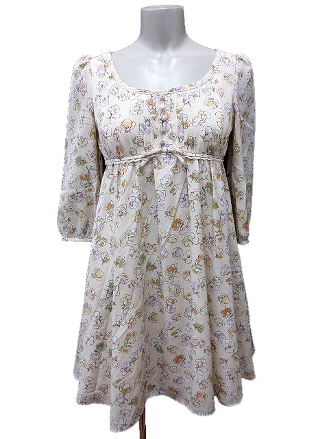 中古 レッセパッセ Laisse Passe ワンピース フレア ミニ レース シフォン 花柄 七分袖 36 ベージュ レディースの通販はau Pay マーケット ブランド古着のベクトル