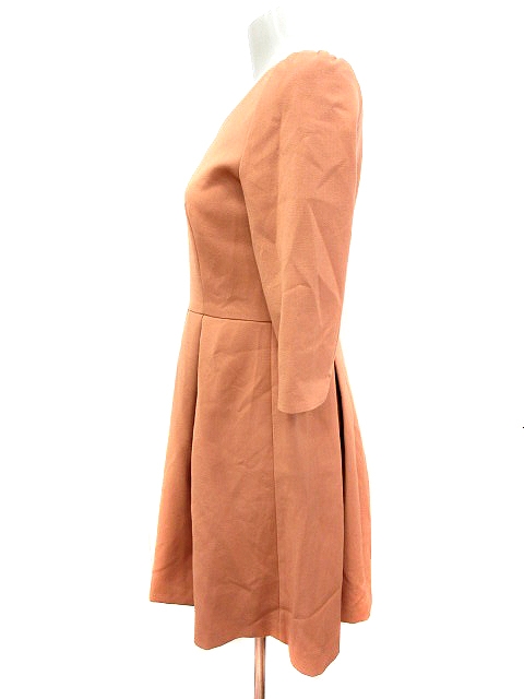 中古 ストロベリーフィールズ Strawberry Fields ワンピース フレア ミニ Uネック 七分袖 1 オレンジ レディースの通販はau Pay マーケット ブランド古着のベクトル