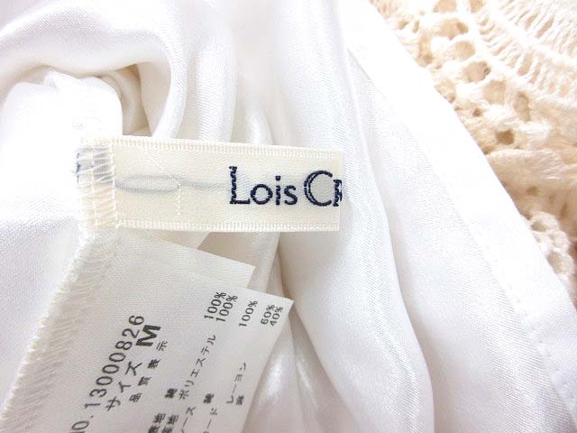 中古 ロイスクレヨン Lois Crayon ワンピース ひざ丈 スクエアネック 五分袖 レース M 白 ホワイト Kb レディースの通販はau Pay マーケット ブランド古着のベクトル