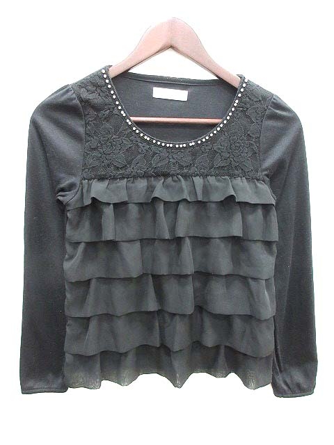 中古 ルゥデルゥ Rew De Rew ニット カットソー ティアード レース パール 長袖 38 黒 ブラック Yk レディースの通販はau Pay マーケット ブランド古着のベクトル