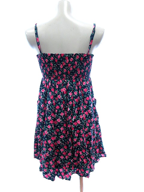中古 レイビームス Ray Beams ワンピース キャミソール フレア ミニ シャーリング 花柄 紺 ネイビー ピンク Auの通販はau Pay マーケット ブランド古着のベクトル