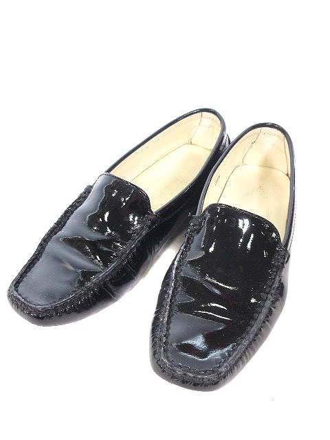 中古 トッズ Tod S シューズ ローファー エナメル ローヒール 35 5 黒 ブラック Ct レディースの通販はau Pay マーケット ブランド古着のベクトル