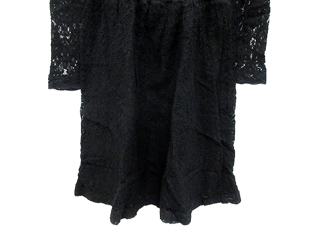 中古 レストローズ L Est Rose ワンピース ひざ丈 長袖 レース 2 黒 ブラック Mn レディースの通販はau Pay マーケット ブランド古着のベクトル