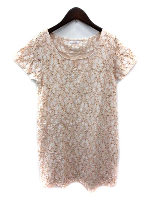 中古 インデックス Index ひざ丈ワンピース 半袖 レース L ベージュ Yi レディースの通販はau Pay マーケット ブランド古着のベクトル