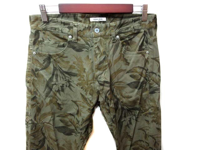 中古 グローバルワーク Global Work テーパードパンツ 花柄 S 緑 カーキ Yi メンズの通販はau Pay マーケット ブランド古着のベクトル