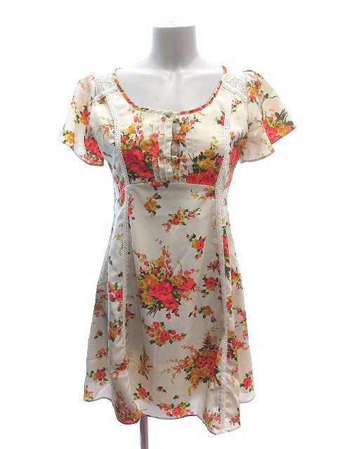 中古 マーキュリーデュオ Mercuryduo チュニック ワンピース 半袖 花柄 F ベージュ St レディースの通販はau Pay マーケット ブランド古着のベクトル