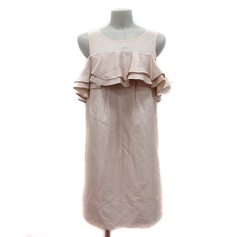 中古 デュラスアンビエント ワンピース ミニ ノースリーブ フリル 切替 F ピンク ベージュ レディースの通販はau Pay マーケット ブランド古着のベクトル