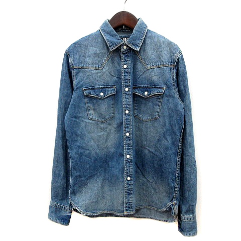 中古 ナノユニバース Nano Universe デニムシャツ 長袖 ウォッシュ加工 M 紺 ネイビー Mn メンズの通販はau Pay マーケット ブランド古着のベクトル