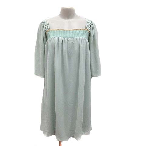 中古 ユニバーバル ミューズ ワンピース ひざ丈 スクエアネック 五分袖 緑 ミントグリーン Kb レディースの通販はau Pay マーケット ブランド古着のベクトル