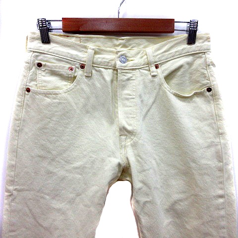 中古 リーバイス 501 パンツ デニム ジーンズ カラーデニム ボタンフライ ロング 29 黄 イエロー レディースの通販はau Pay マーケット ブランド古着のベクトル