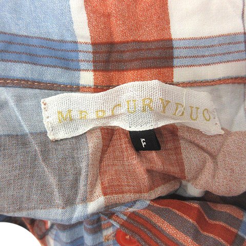 中古 マーキュリーデュオ シャツワンピース ミニ ノースリーブ チェック F 青 ブルー 茶 ブラウン レディースの通販はau Pay マーケット ブランド古着のベクトル