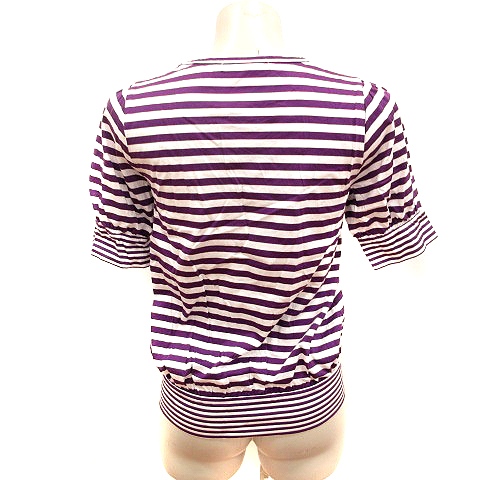 中古 グリーンレーベルリラクシング ユナイテッドアローズ カットソー Uネック 半袖 ボーダー 40 紫 レディースの通販はau Pay マーケット ブランド古着のベクトル