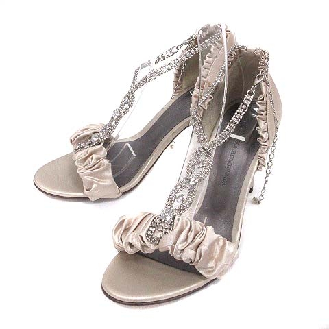中古 グレースコンチネンタル サンダル パンプス サテン ビジュー ストラップ ハイヒール 38 ベージュ レディースの通販はau Pay マーケット ブランド古着のベクトル