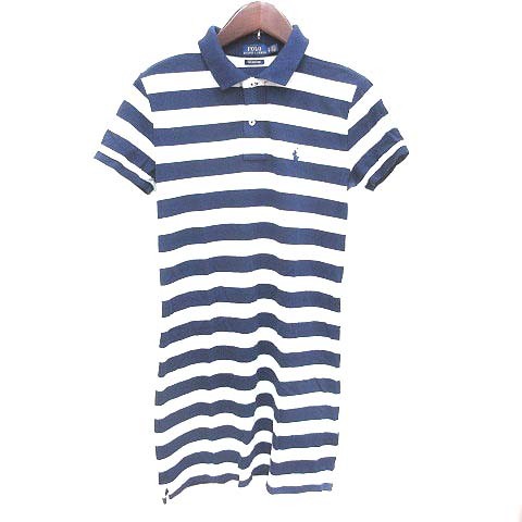 中古 ポロ ラルフローレン Polo Ralph Lauren ひざ丈ワンピース ポロシャツ 鹿の子 ボーダー 半袖 Xs 紺 白 の通販はau Pay マーケット ブランド古着のベクトル