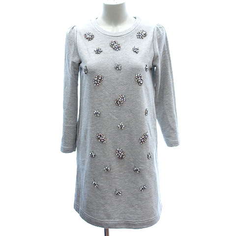 中古 チェスティ Chesty ワンピース ミニ Uネック ビジュー スウェット 長袖 0 グレー Au レディースの通販はau Pay マーケット ブランド古着のベクトル